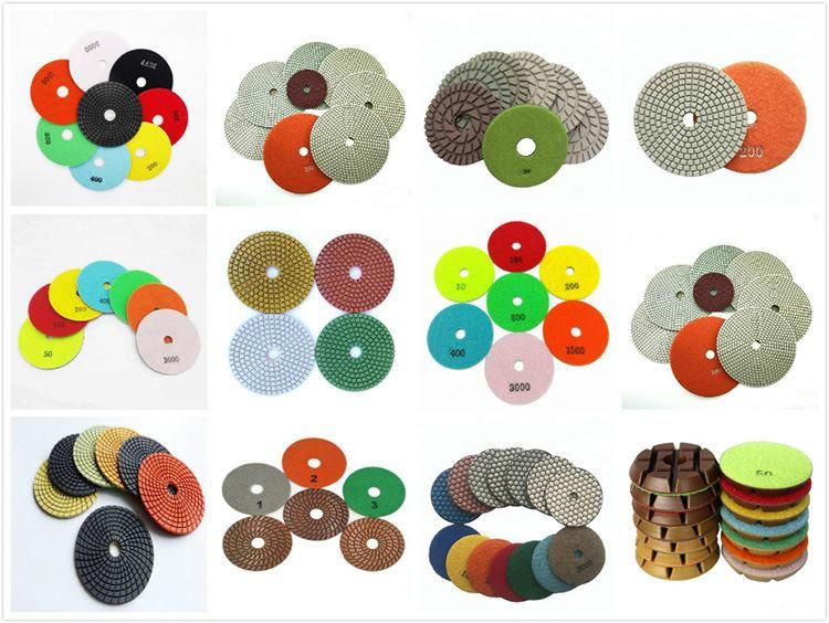 6mm Thickness 4 Inch D100mm Wet Polishing Pad Grinding Disc Resin Pads for Concrete and Terrazzo Floor
