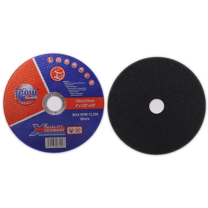 China Factory 4" Inch 105X1.0X16 Abrasive Nonwovens Cut off Wheel Disc for All Metal,