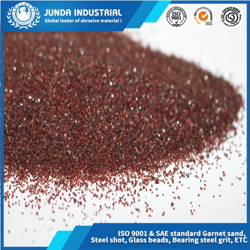 High Specific Weight Sub-Conchoidal Fracture Good Toughness 80 Water Jet Cutting Ceramics Abrasive Garnet Sand From Manufacturer