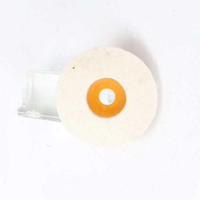 100mm Plastic Back Square Edge Wool Felt Polishing Wheel