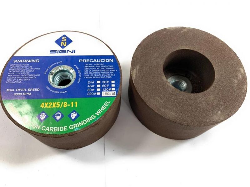 Green Silicon Carbide Grinding Stone for Granite Marble 4X2X5/8-11, 4X2xm14