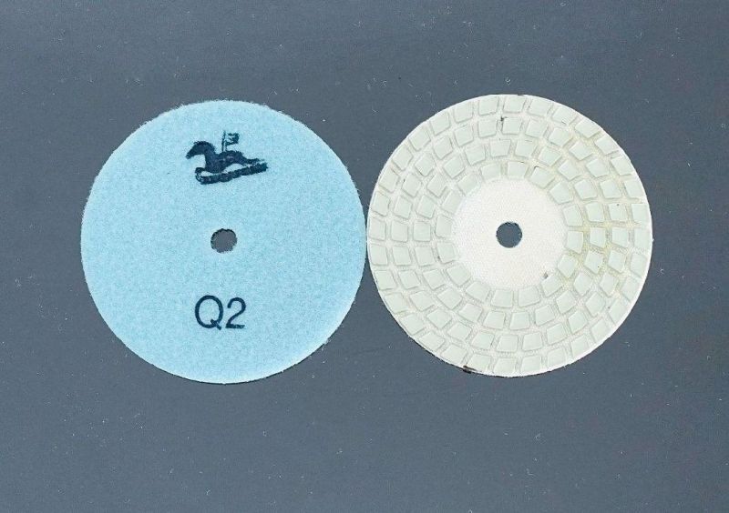 Qifeng Top Power Tool 4′ ′ Four-Step Diamond Dry Polishing Pads for Marble