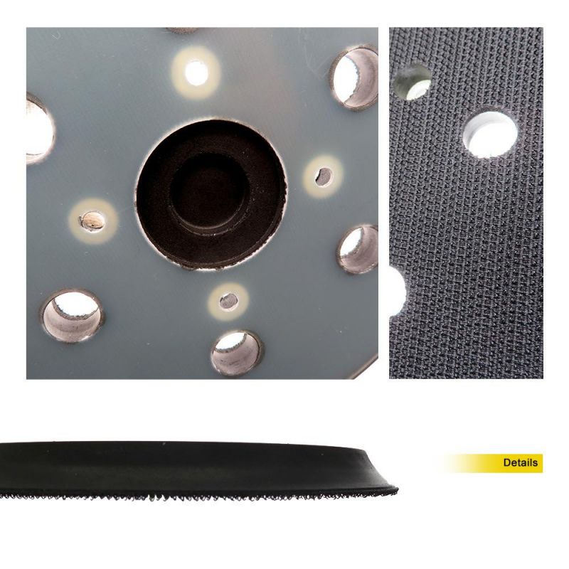 6 Inch 6 Holes Dust-Free Black Backup Sanding Pad Sanding Disc Backing Pad Hook and Loop
