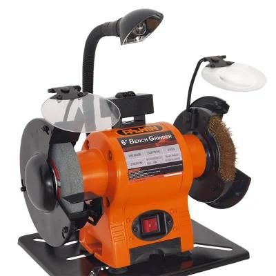 Retail 240V 250W Wire Wheel Equipped Industrial Bench Grinder for Home Use