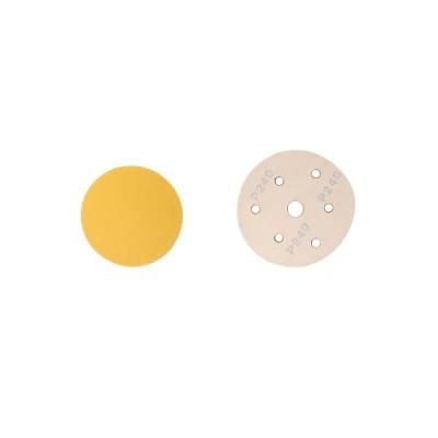 Yellow Gold Alumina Oxide Ao Abrasvie Sandpaper Sanding Paper Hook and Loop Velcro Disc Sanding Disc