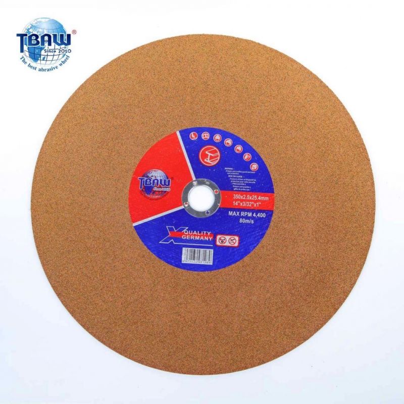 Disco De Corte Abrasivo Adherido De 14 "350X2.5X25.4mm PARA Metal Y Acero Inoxidable Cutting Wheel Cutting Disc China Factory