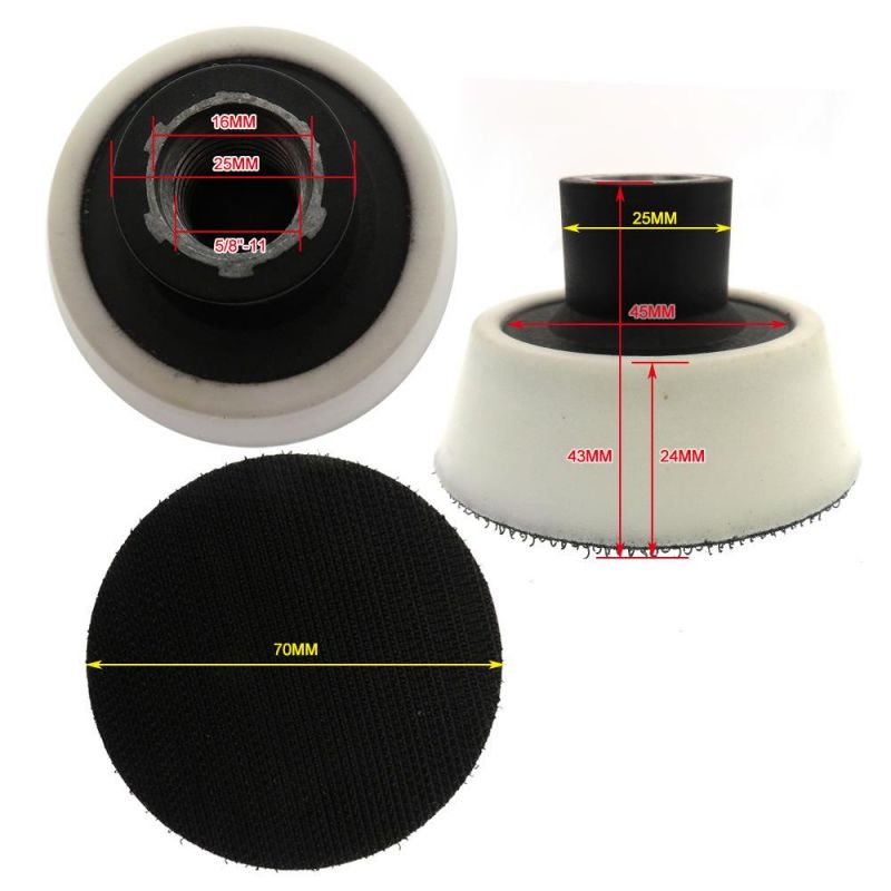 3" 70mm 5/8"-11 Thread Sander Backing Pad Back-up Sanding Pad Hook and Loop Power Tools Accessories