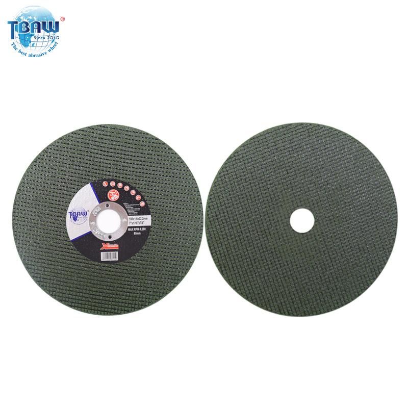 China Factory OEM Flat Cutting Discs Wheel for Fast Cutting of Metal and Stainless Steel 180X1.6X22mm