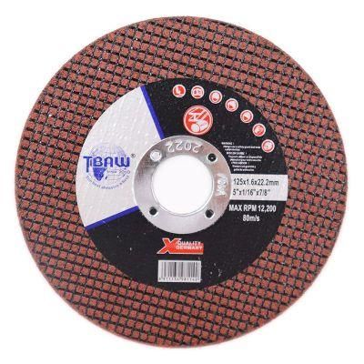 125X1.6X22.2mm 1/16inch 7/8inch Quality Thin Cut off Wheels Cutting Disc for Metal Stainless Steel with MPa Certificate