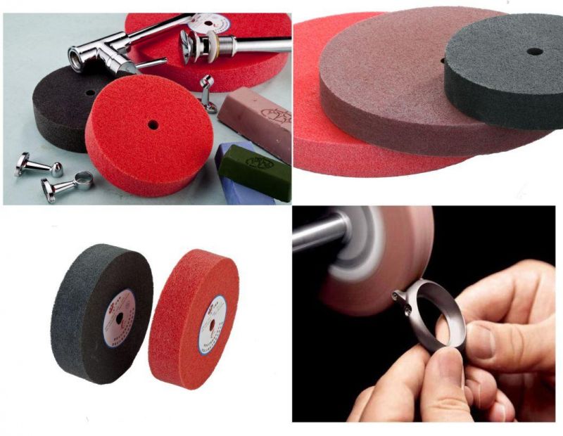 Red Non Woven Matt Polishing Wheels