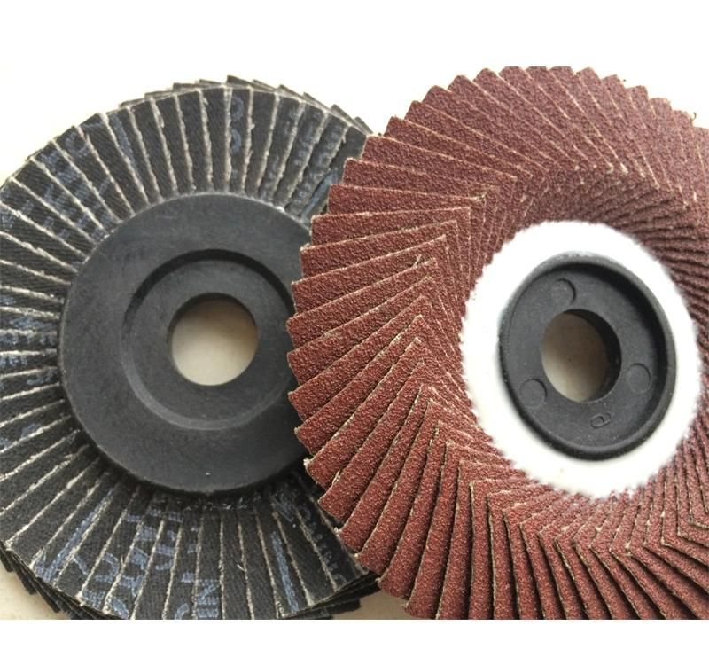 4inch 40#-320# High Quality Aluminium Oxide Radial Flap Disc for Grinding Stainless Steel and Metal