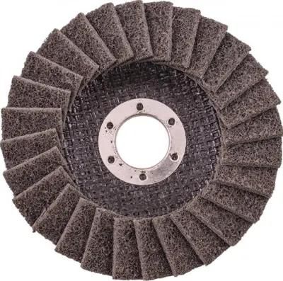 100*16 Brown Non-Woven Flap Disc as Hardware Tools for Metal Stainless Steel Polishing