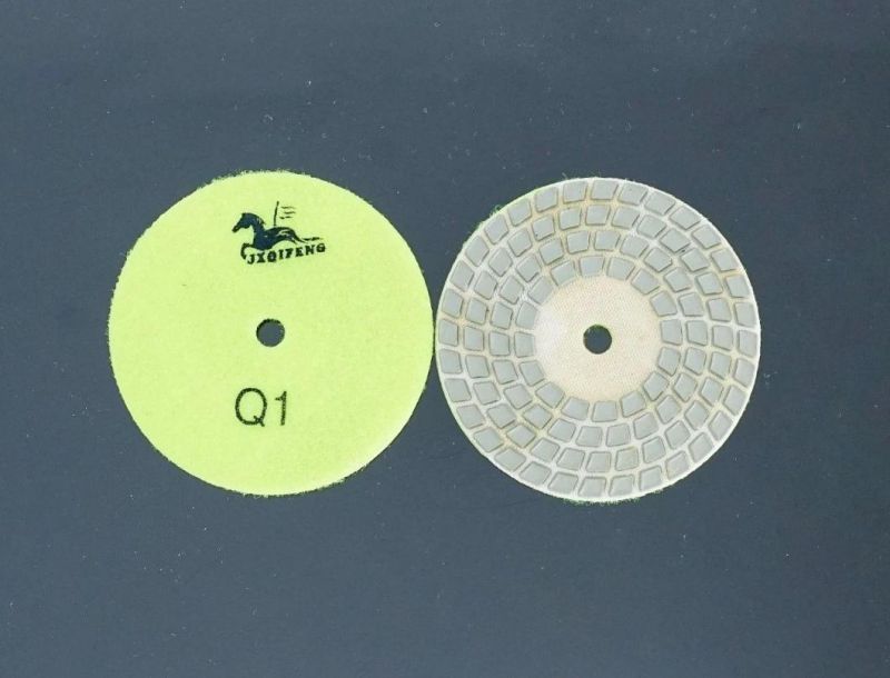 Top Qifeng 80/100mm 4 Steps Diamond Resin Polishing Pad for Granite/Marble