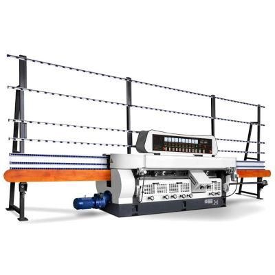 Glass Straight Edge Machine for Grinding 45 Degrees Edge with 9 Motor Heads