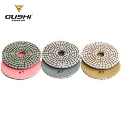 Wet Used Diamond 3-Step Polishing Pad