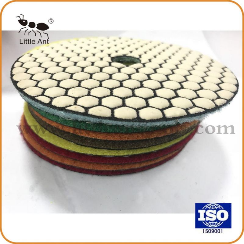 5"/125mm Dry Diamond Resin Polishing Pad Abrasive Tools Grinding Wheel for Stone