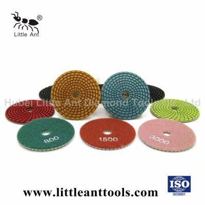 4-Inch Diamond Tool Wet Use Polishing Pad for Terrazzo Floor