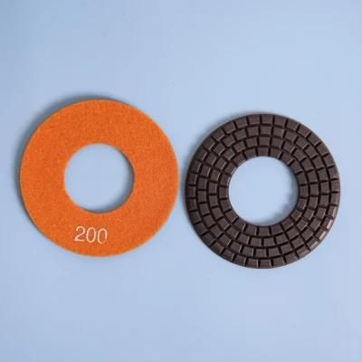 Qifeng Power Tool Flexible Diamond Resin Bond 125mm 7-Step Big Hole Wet Flexible Polishing Pad