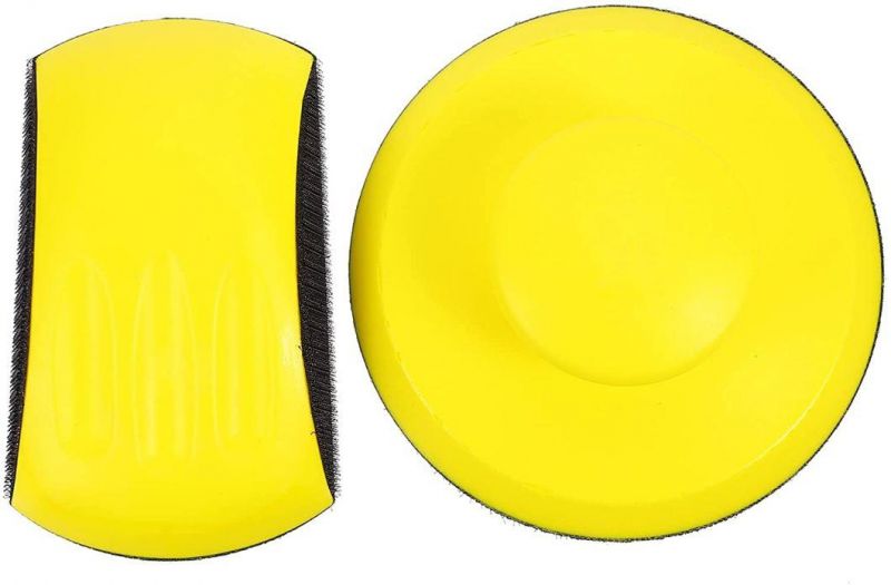 Factory Hook and Loop Hand Sanding Block - Sanding Pad - 5 Inch Hook Backing Plate for Sanders or Polishers (5 inch)