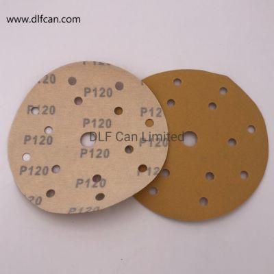 6 Inch and 15 Holes Gold Sanding Disc P120