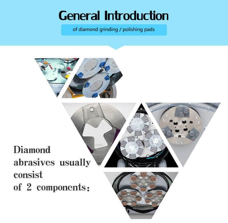 300mm Dimond Pads 4 1/2 Disc Double Bled 10" Blade Concret Wheel 7" Concrete Floor Grinder Diamond for Concrete Marble Terrazzo Epoxy Resin Grinding Polishing