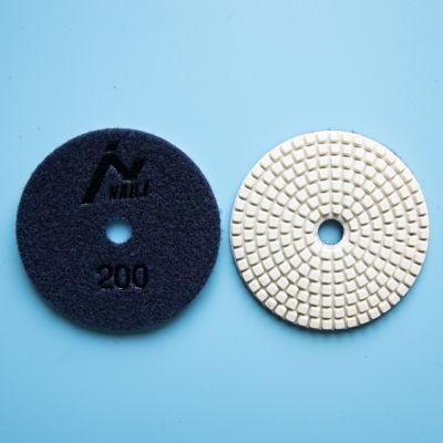 Qifeng Manufacturer Power Tools Manufacturer Power Tools 4&quot; White Wet Diamond Polishing Pad for Marble Wet Polishing