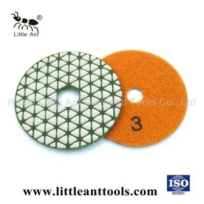 5-Steps Triangle Flexible Diamond Dry Polishing Pad for Marble