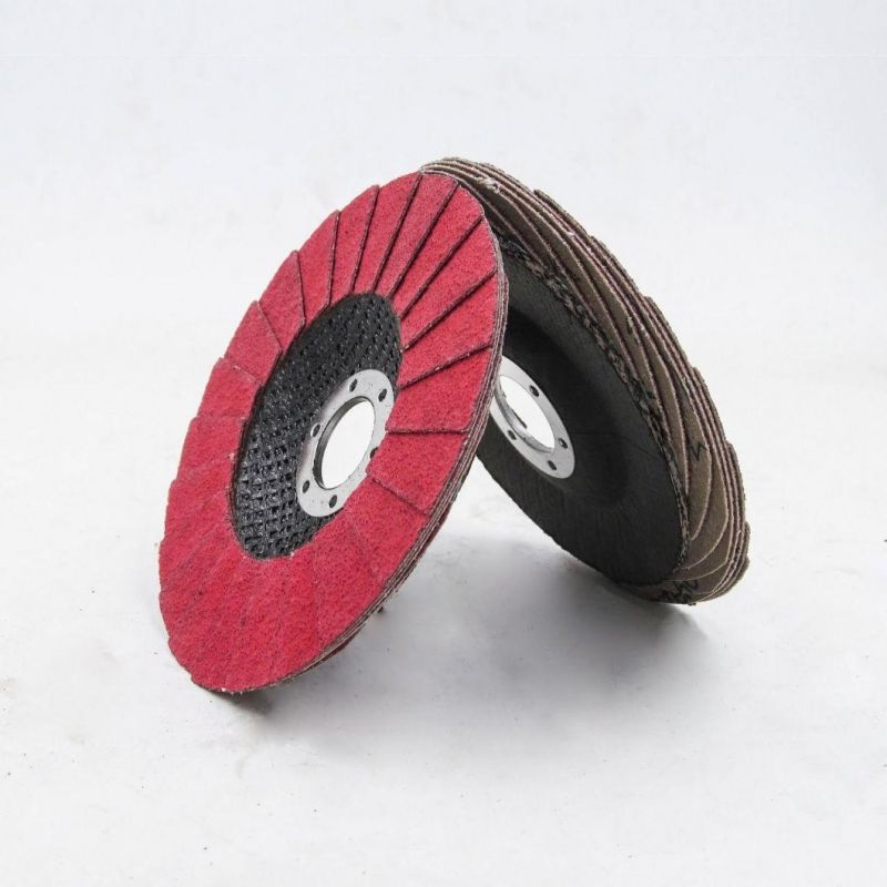 Zirconia Abrasive Cloth Zk765 Grinding Wheel 115*22mm Flexible Flap Disc