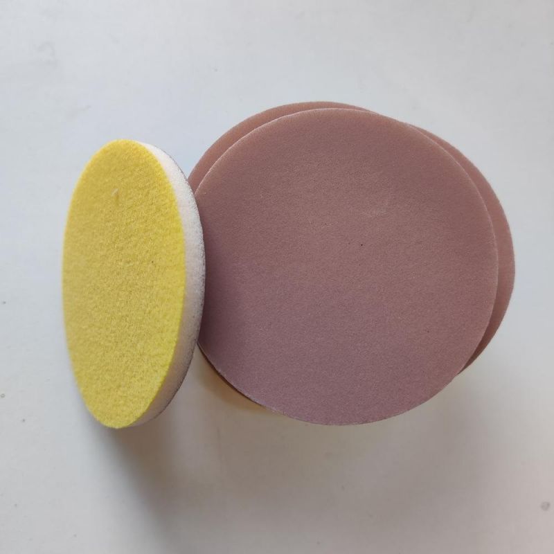 300-3000 Grit Hook and Loop Flocking Round Sponge Sandpaper