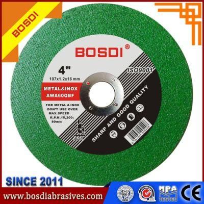 4&quot; Cutting Disc/Disk, Abrasive Cutting Disc for Metal and Inox