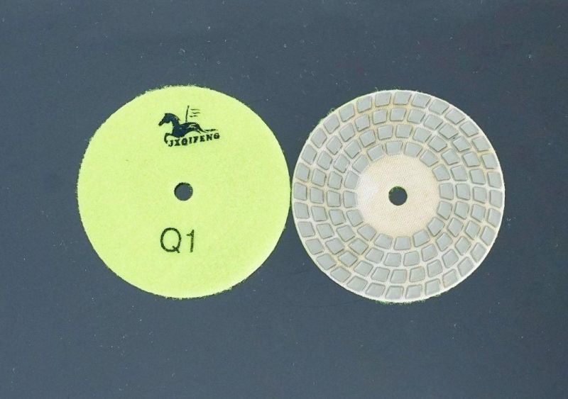 Top Manufacturer Qifeng Power Tools Four Steps Diamond Polishing Pad for Granite/ Marble