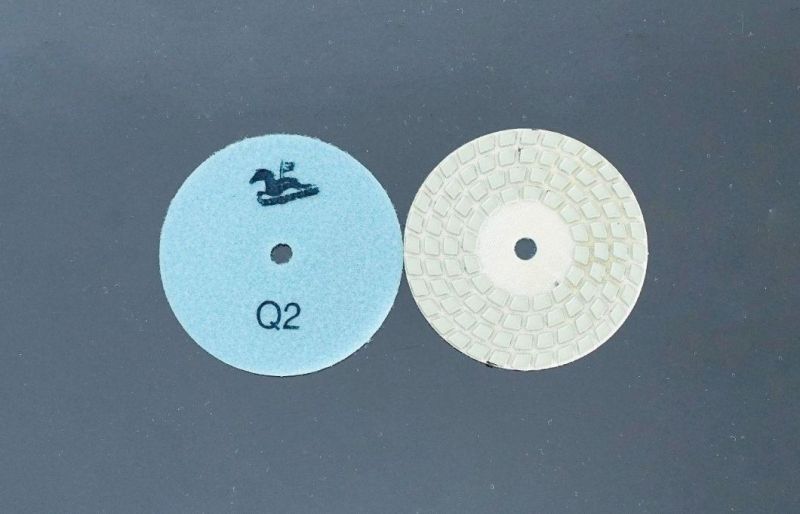 Top Manufacturer Qifeng 100mm 4 Steps Diamond Resin Bond Dry Polishing Pads for Granite&Marble