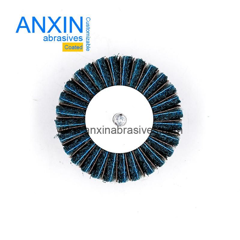 Blue Color Surface Condition Flap Wheel Interleaved Sanding Cloth