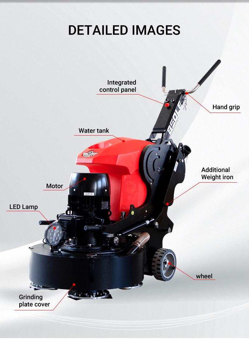 High Speed Remote Control Round Terrazzo Diamond Electric Planetary Vacuum Automatic Epoxy Concrete Floor Grinder Polishing