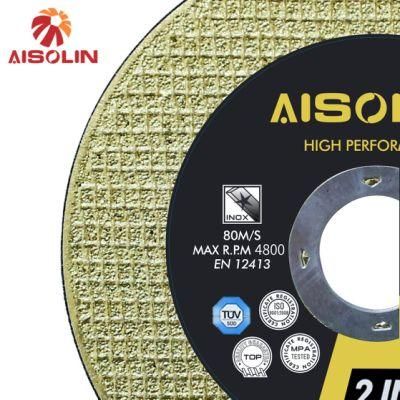 Manufacturer En12413 SGS MPa ISO9001 TUV Steel Aluminum Oxide Metal Cutting Disc