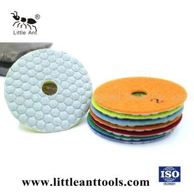 100mm White Hexagon Dry Polishing Pad