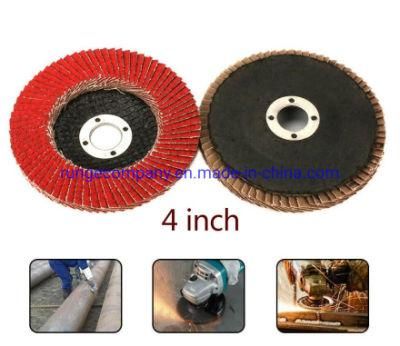 Hardware Power Electric Tools 4 Inch Abrasive Flap Sanding Disc Grinding Wheels for Angle Grinder Ceramic