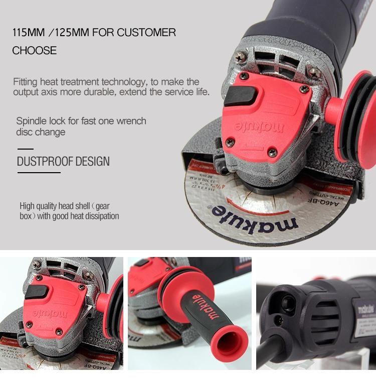 Makute Electric Angle Grinder for Grinding Metal (AG016-S)