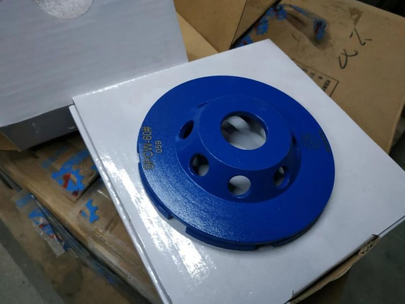 Double Row Diamond Grinding Disc Cup Wheel for Marble Concrete