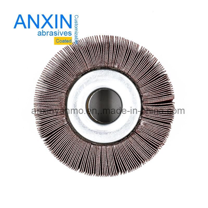 One Side Round Edge Unmounted Flap Wheel for Polishing Pan or Kettle