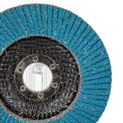 100mm 4 Inch Calcined Aluminum Flap Disc for Polishing Iron and Steel