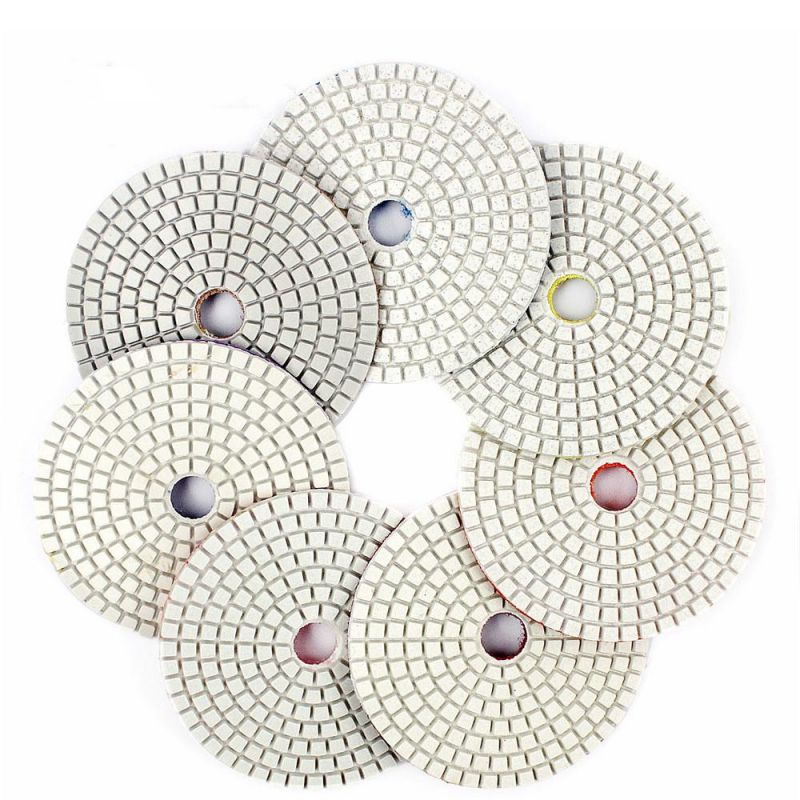 3 Inch 75mm Wet Flexible Diamond Polishing Pad Set for Granite Marble Stone Grinding