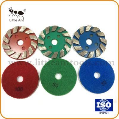 100mm Diamond Segment Magic Tape Metal Grinding Pad for Granite, Marble Concret Stone