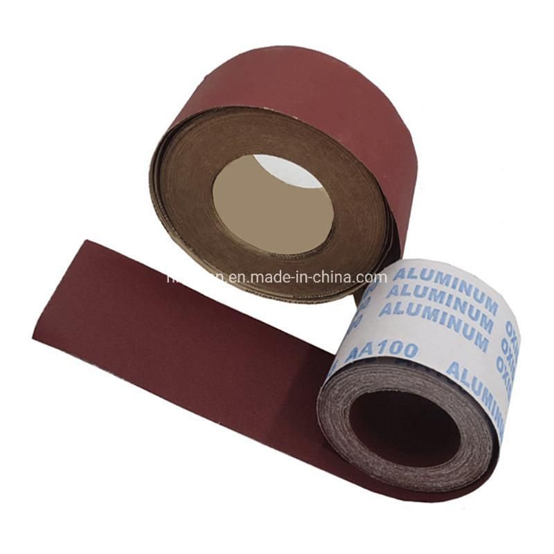 Hot Selling High Efficiency 75mm*533mm Abrasive Paper Roll Sandpaper Belt for Woodworking and Polishing Paints