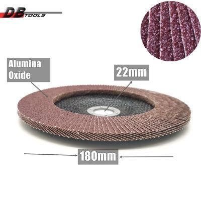 7&quot; 180mm Flap Disc Sanding Disc 22mm Hole Abrasive for Iron Industrial Grade Metal