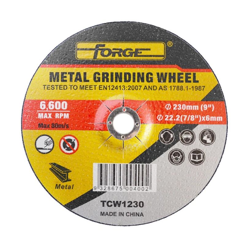 230*6*22.2mm Depressed Center Metal Abrasive Disc Grinding Wheel