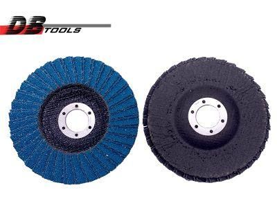 Flap Disc Double Sheets for Stainless Steel a/O with Blue Color 90mm Glassfiber Cover