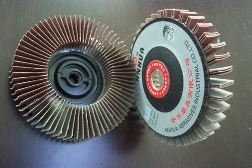 4 Inch Upright Flap Wheel with Plastic/Fiberglass Backing, T27 Flap Wheel, Sanling911 Sanding Paper