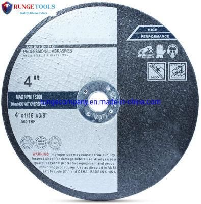 4&quot; Inch Super Long Life Durable Cut off Wheels Cutting Disc for Inox for Metal and Stainless for Welding Grinding Power Tools