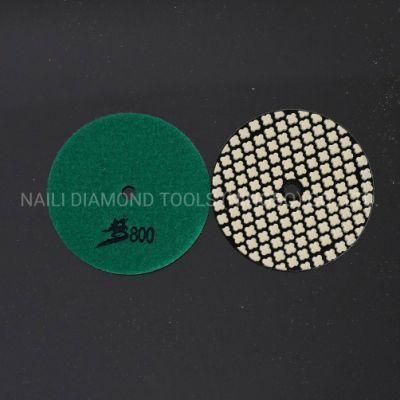 3 Inch/4 Inch Diamond Tools Flower-Shaped 7 Steps Dry Polishing Pads for Marble/ Granite